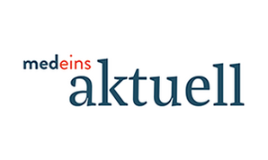 Logo der Mitarbeiterzeitschrift medeins aktuell