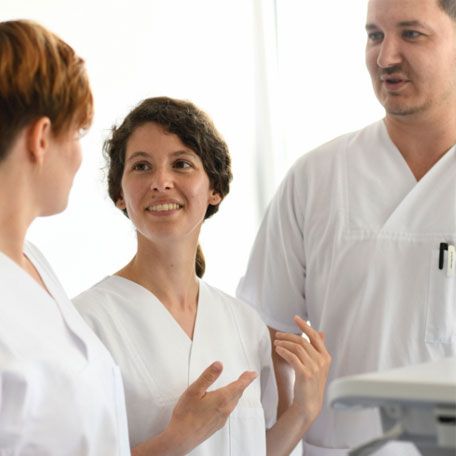 Group picture of nurses at work