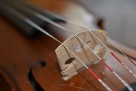 Das Bild zeigt die Violine des Studienleiters, Daniel Bellinger, der selbst Hobbymusiker ist. 