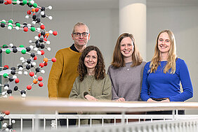 Autorenteam der Cell-Publikation: Martin Eilers, Amel Aziba, Leonie Uhl und Sinah Löbbert