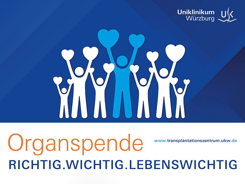 Grafik zum Aufruf für Organspenden