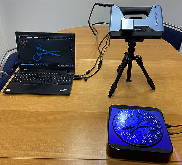 The 3D scanning setup picture 3D scanning setup