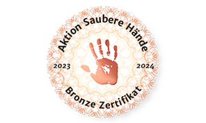 Logo der Aktion Saubere Hände - Bronze Zertifikat