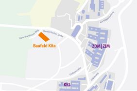 Die geplante Tagesstätte liegt nahe zu den Zentren für Operative und Innere Medizin und zum Erweiterungsgelände Nord des Uniklinikums Würzburg.