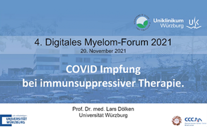 Vorschaubild 4. Digitales Myelom Forum – COVID Impfung beim immunsuppressiver Therapie (Prof. Dr. med. Lars Dölken)