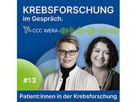 Illustrationsbild Podcast Krebsforschung im Gespräch. Patientinnen und Patienten in der Krebsforschung