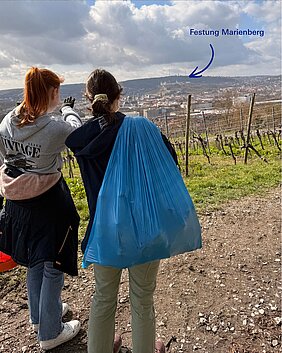 Azubis gestalten Zukunft - Müllsammelaktion am UKW © Kim Sammet / UKW