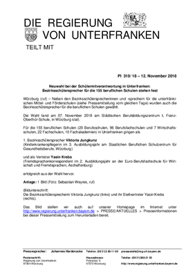 Pressemitteilung der Regierung von Unterfranken