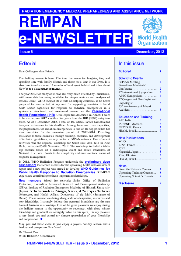 PDF REMPAN Newsletter Dezember 2012