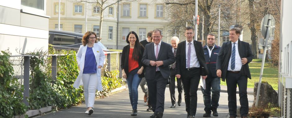 Besichtigung der Notaufnahme.