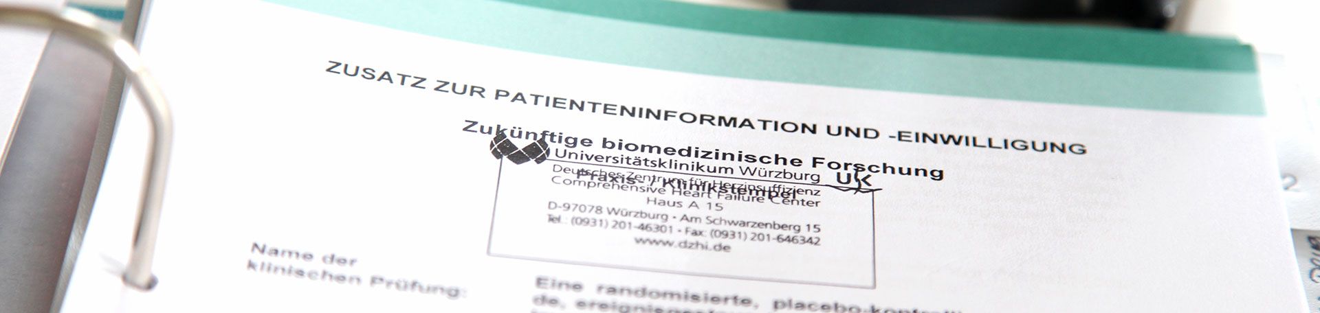 Foto einer Patienteninformation