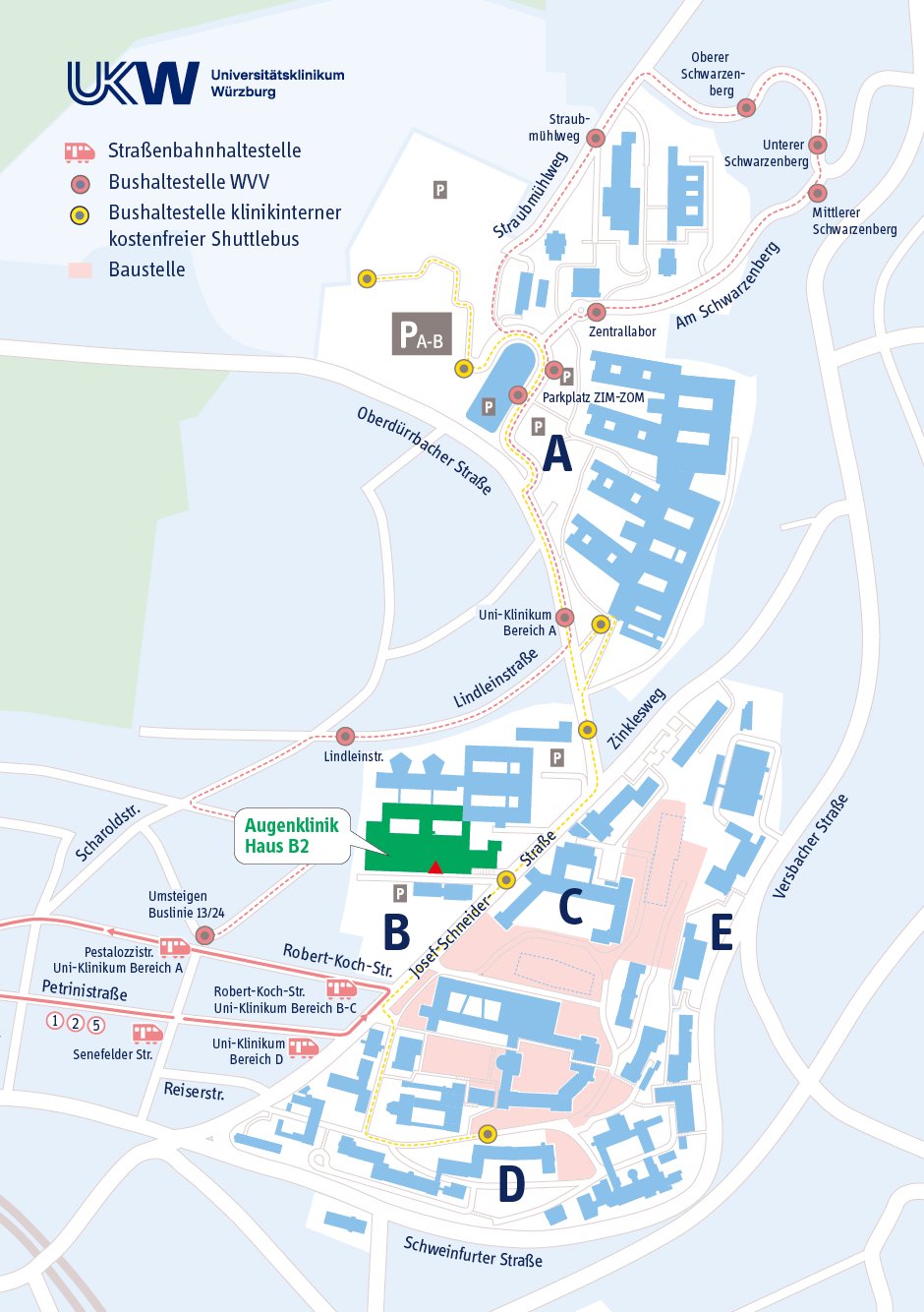 Lageplan Augenklinik