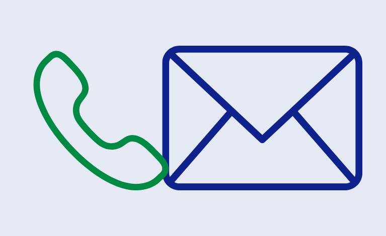 Symbolbild Telefon und E-Mail