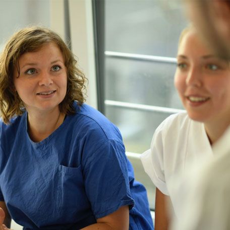 Group picture of nurses at work