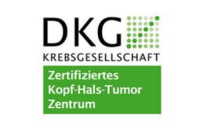 Logo der deutschen Krebsgesellschaft: Zertifiziertes Kopf-Hals-Tumorzentrum