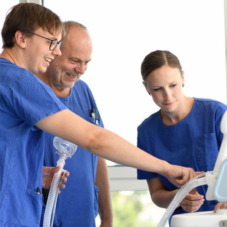 Group picture of nurses at work