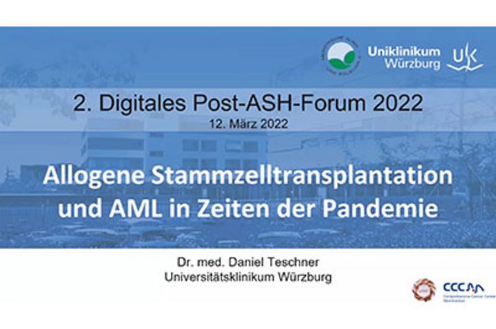 Videovortrag zu "Allogene Stammzellentransplantationen und AML in Zeiten der Pandemie"