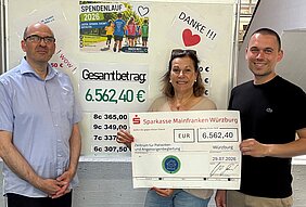 Übergabe Spendenscheck