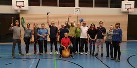 In der Sporthalle der DJK Würzburg Bayerns erste Herzinsuffizienzsportgruppe