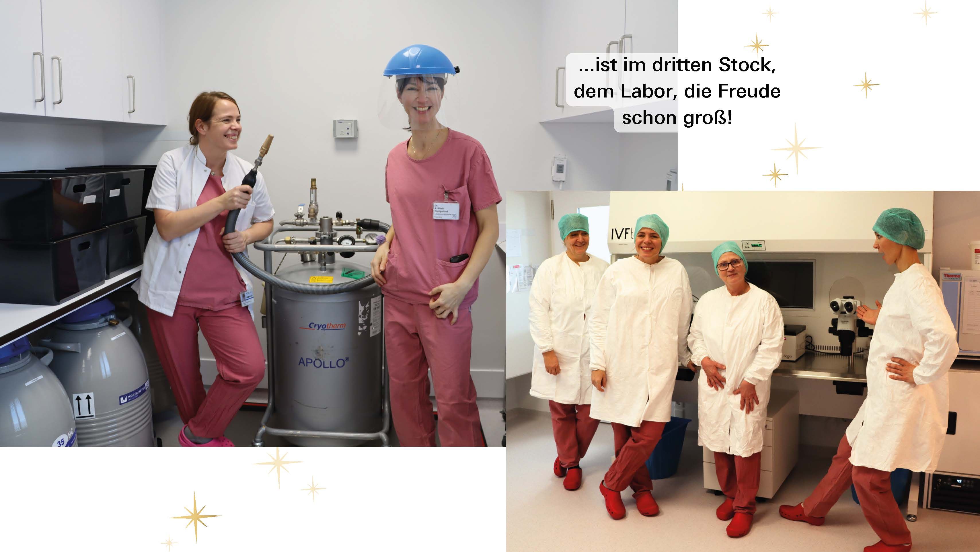 ... ist im dritten Stock, dem Labor, die Freude schon groß!