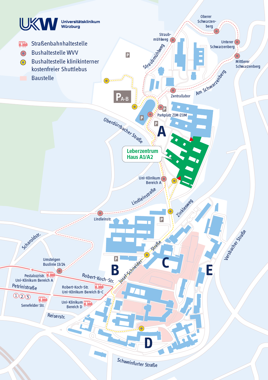 Lageplan Leberzentrum