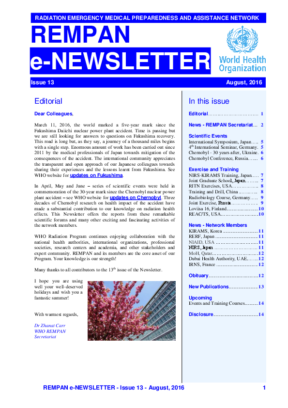 PDF REMPAN Newsletter August 2016