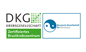 Logo Zertifiziertes Brustkrebszentrum der Deutschen Krebsgesellschaft und der Deutschen Gesellschaft für Senologie