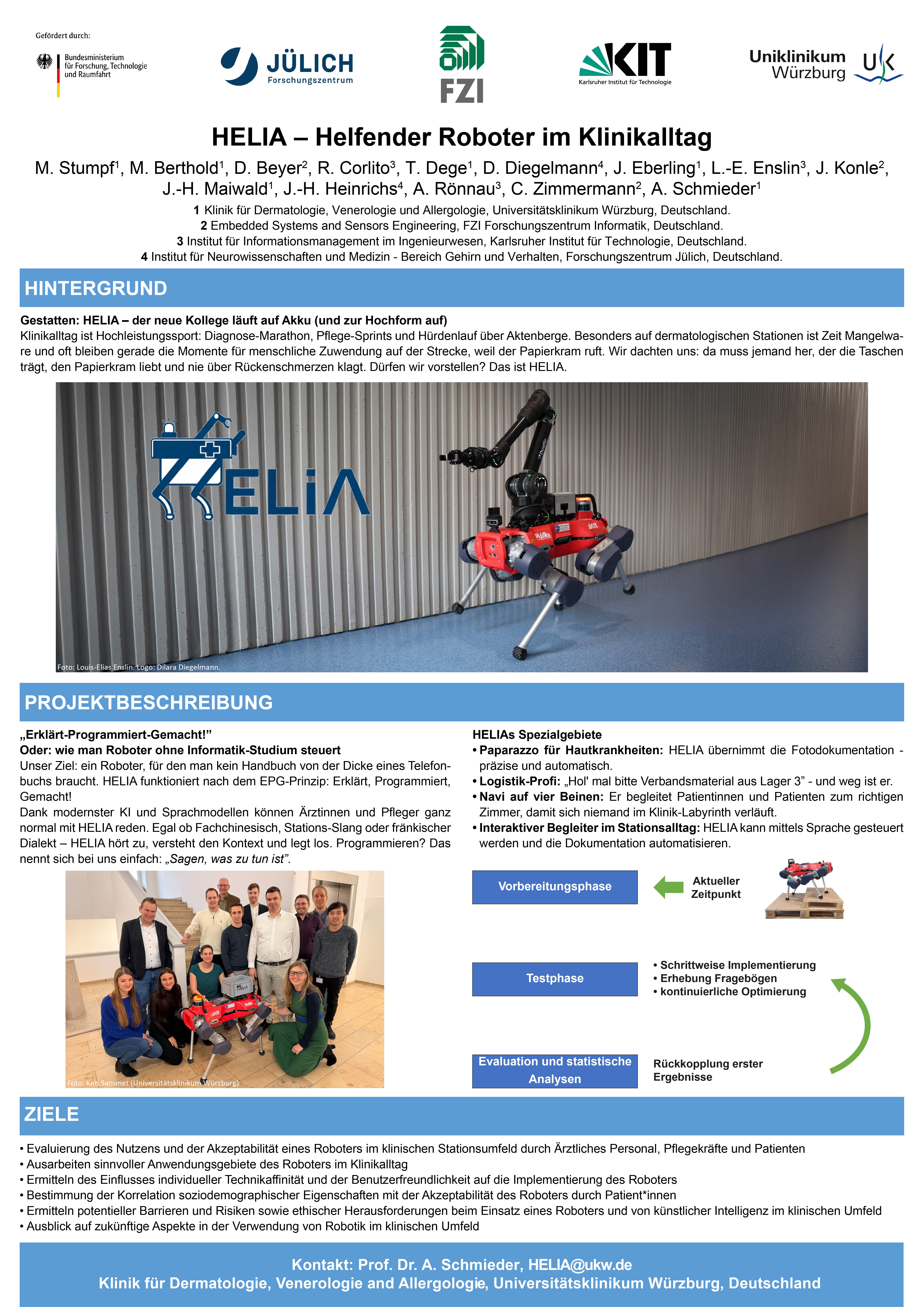 Bild des wissenschaftlichen Posters zur Vorstellung des Projekts HELIA beim REGINA-Auftakttreffen in Erlangen