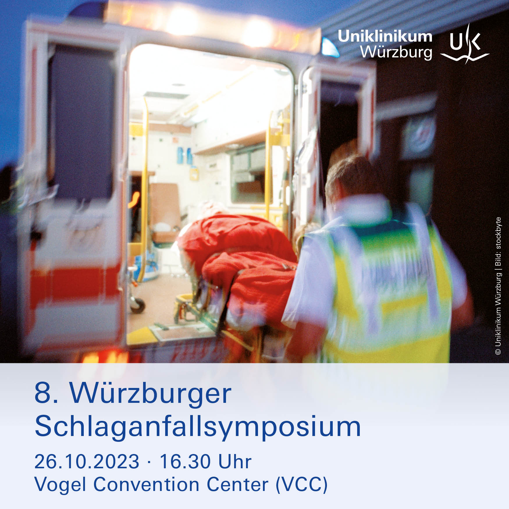 Flyercover zum 8. Würzburger Schlaganfallsymposium