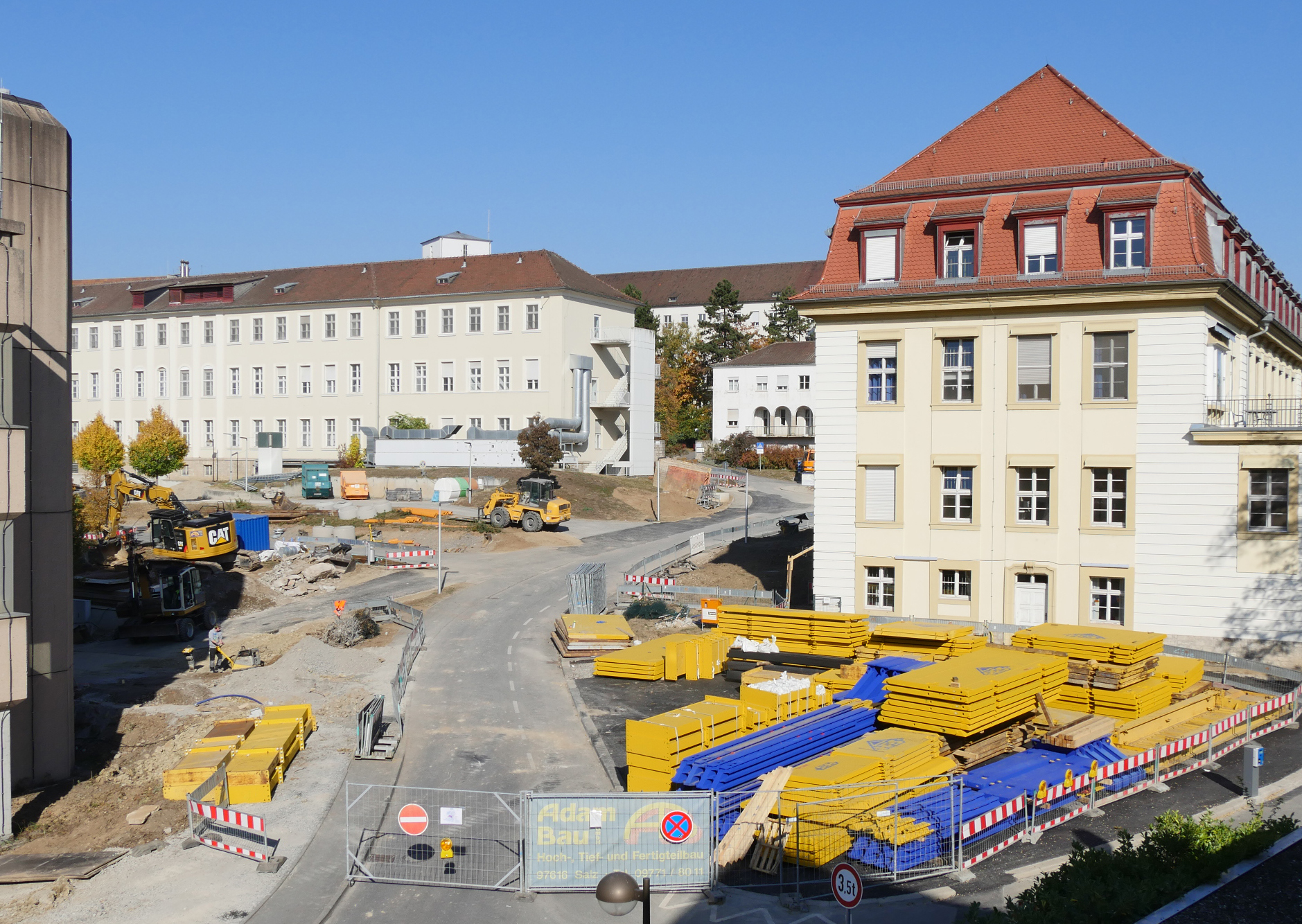 Baustelle am Altgelände des Uniklinikums