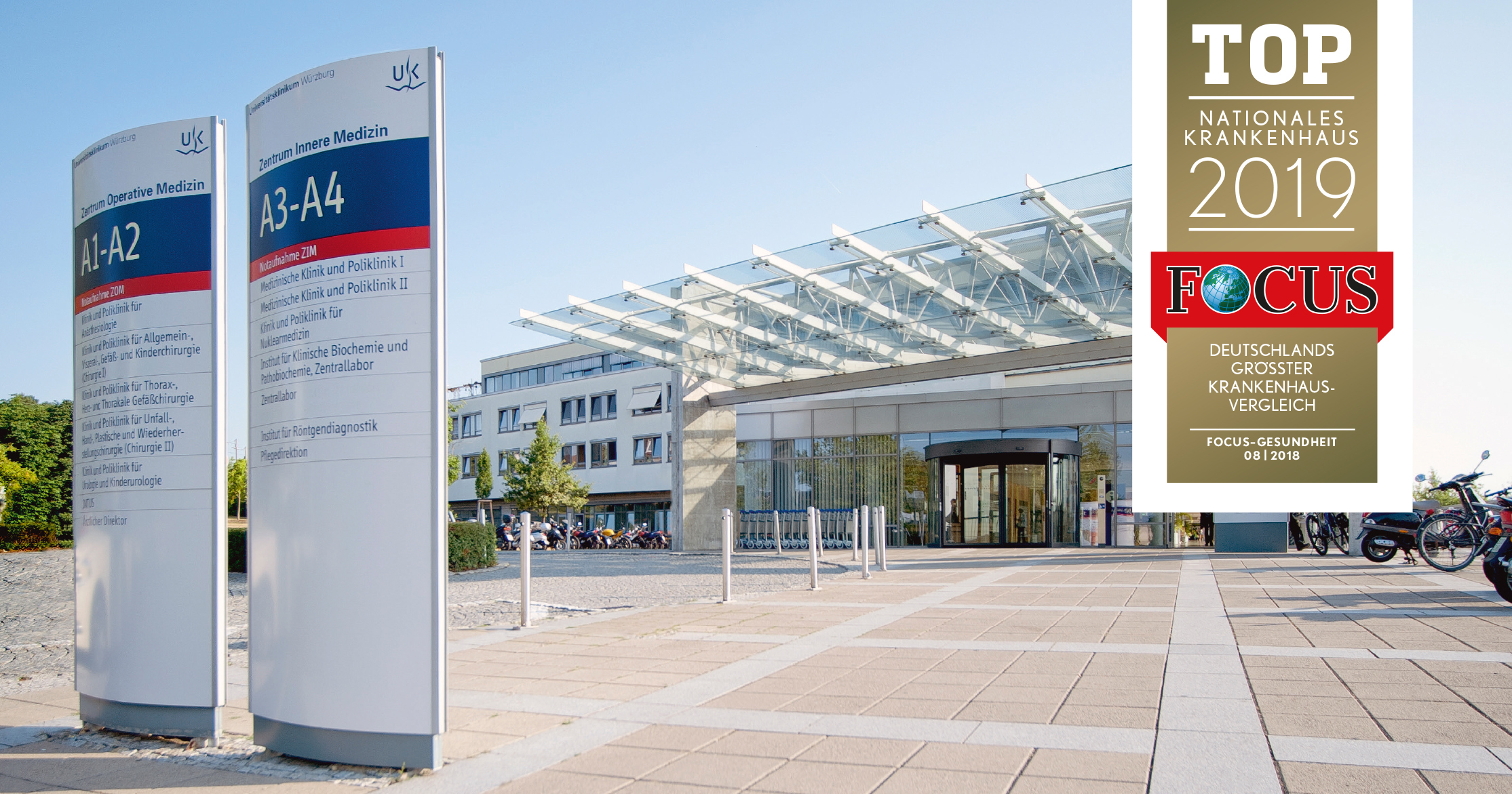 Das Uniklinikum Würzburg zählt laut der aktuellen Focus-Klinikliste zu den Top-Krankenhäusern in Deutschland.