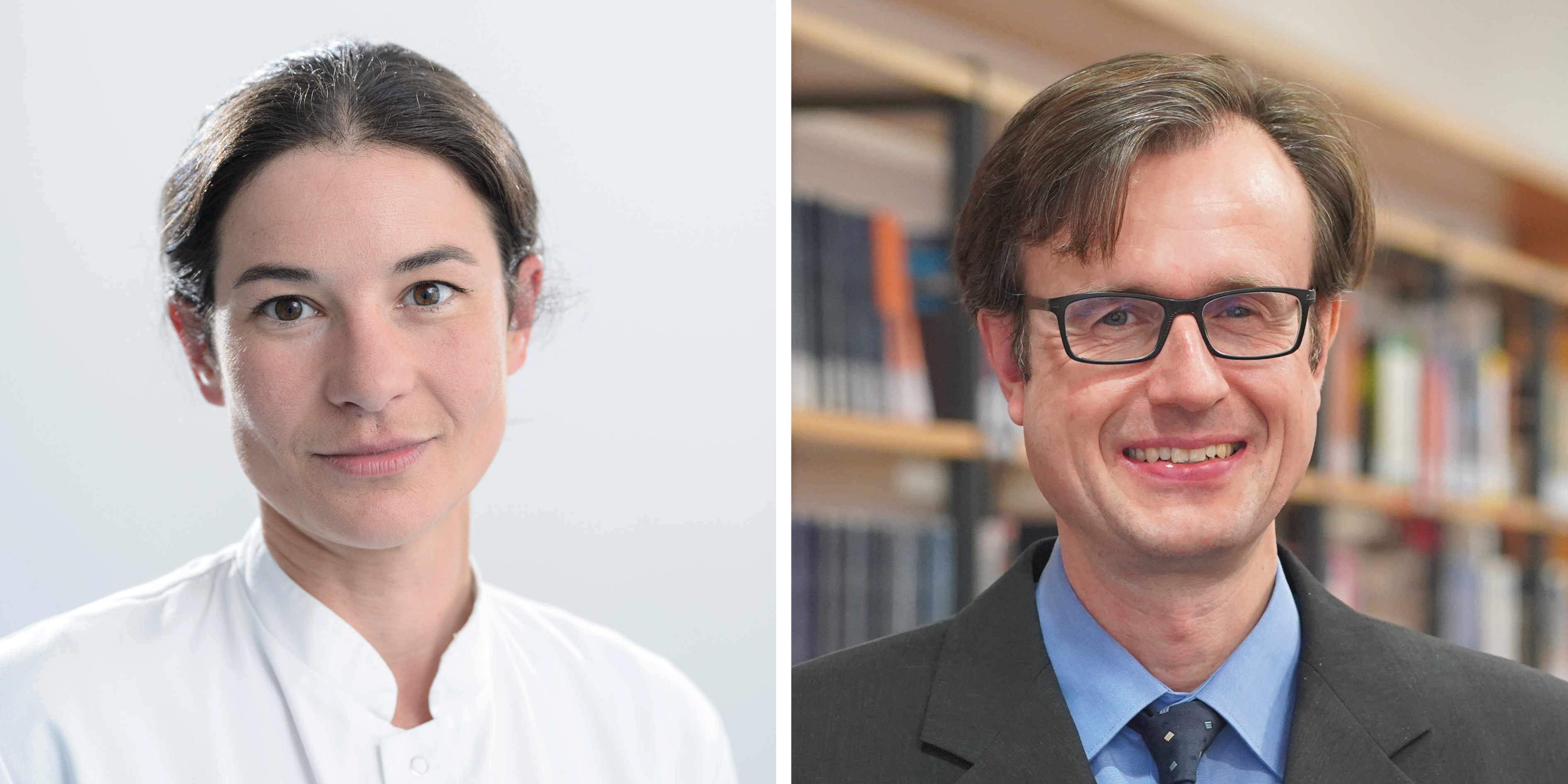 Portrait Dr. Anna Laura Herzog, Uniklinik Würzburg und Prof. Dr. Holger v. Jouanne-Diedrich, Technische Hochschule Aschaffenburg