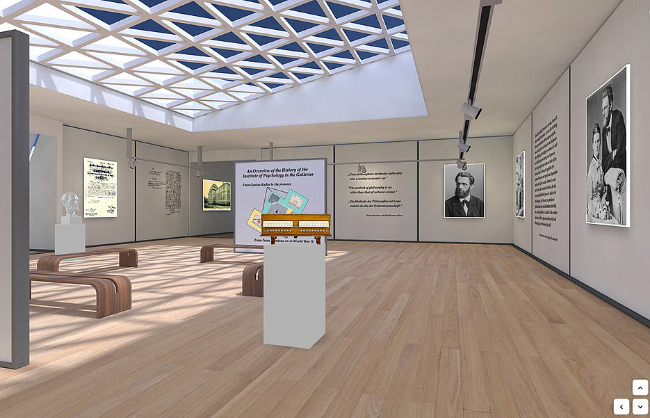 Bild zeigt, den virtuellen Ausstellungsraum des Adolf-Würth-Zentrums