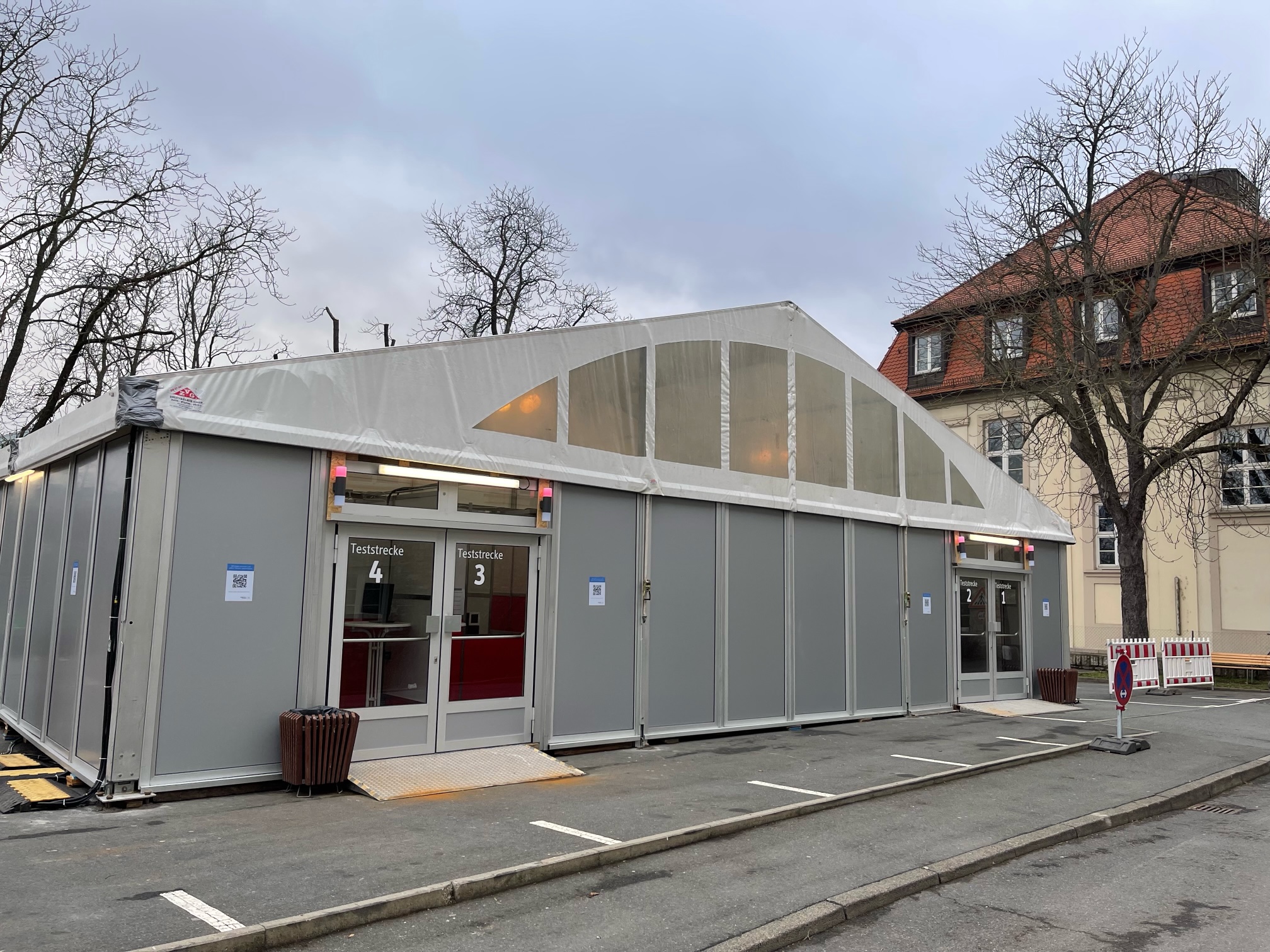 Bild zeigt das Testzentrum 