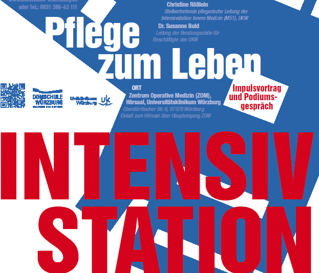 Flyer der Veranstaltung „Intensivstation – Pflege zum Leben“ am 30.06.2022