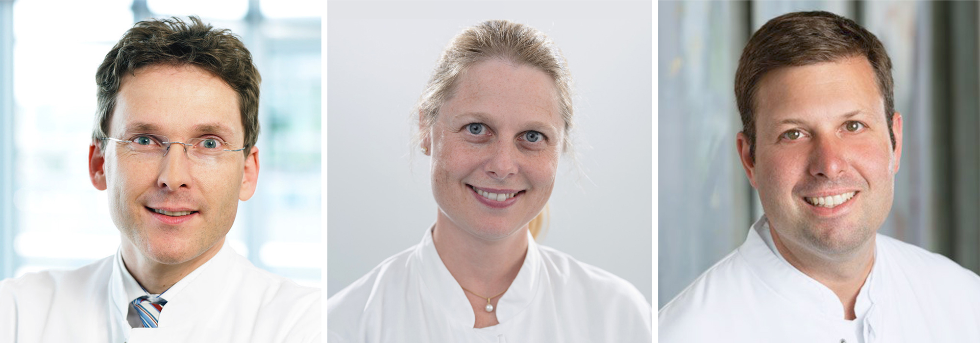 Prof. Dr. Andreas Buck (links), Prof. Dr. Stefanie Hahner und Prof. Dr. Nicolas Schlegel vom Uniklinikum Würzburg.