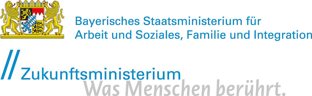 Das Bayerische Staatsministerium für Arbeit und Soziales, Familie und Integration unterstützt die Ausstellung.