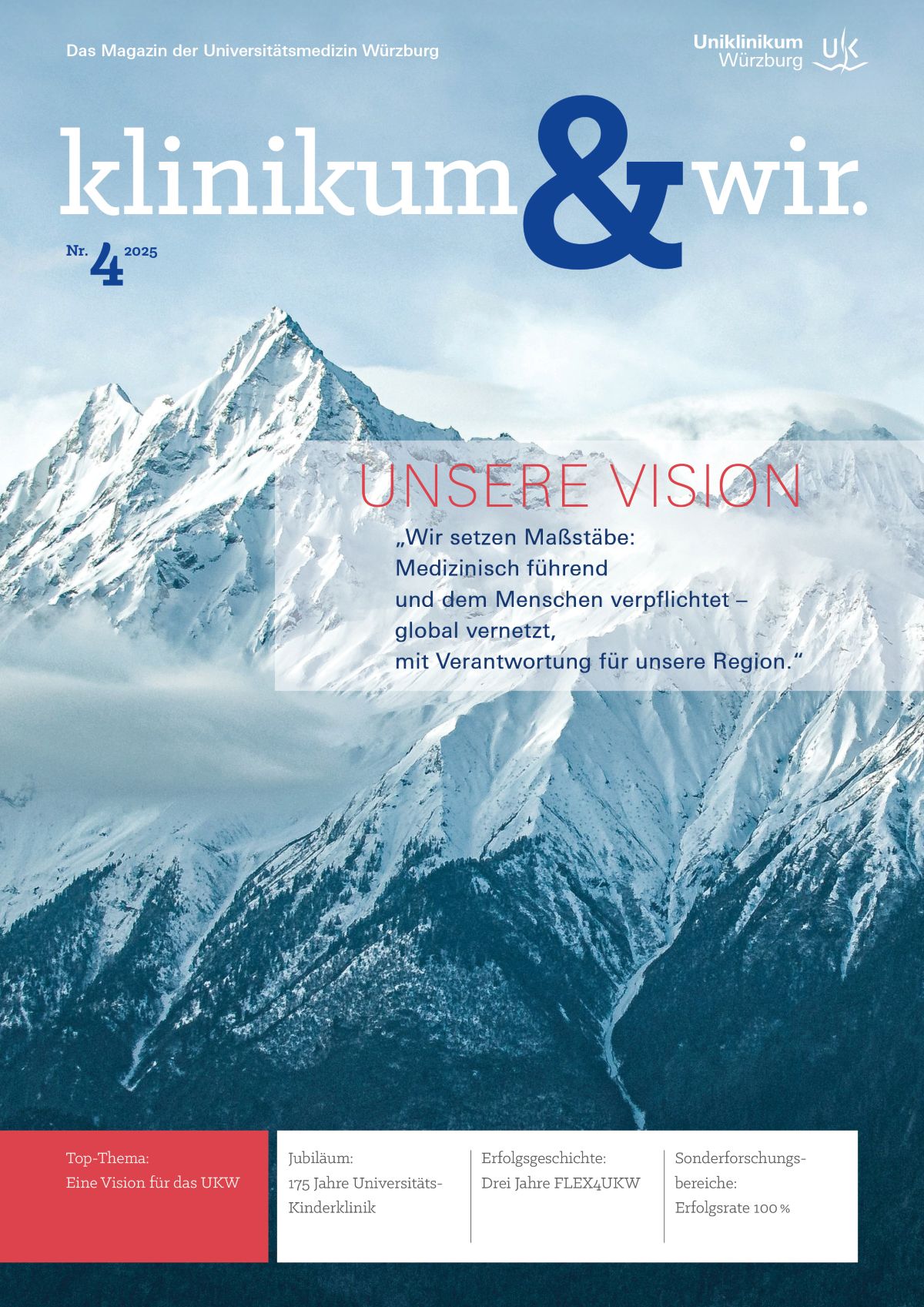 Titelseite des Magazins Klinikum & wir: Unsere Vision