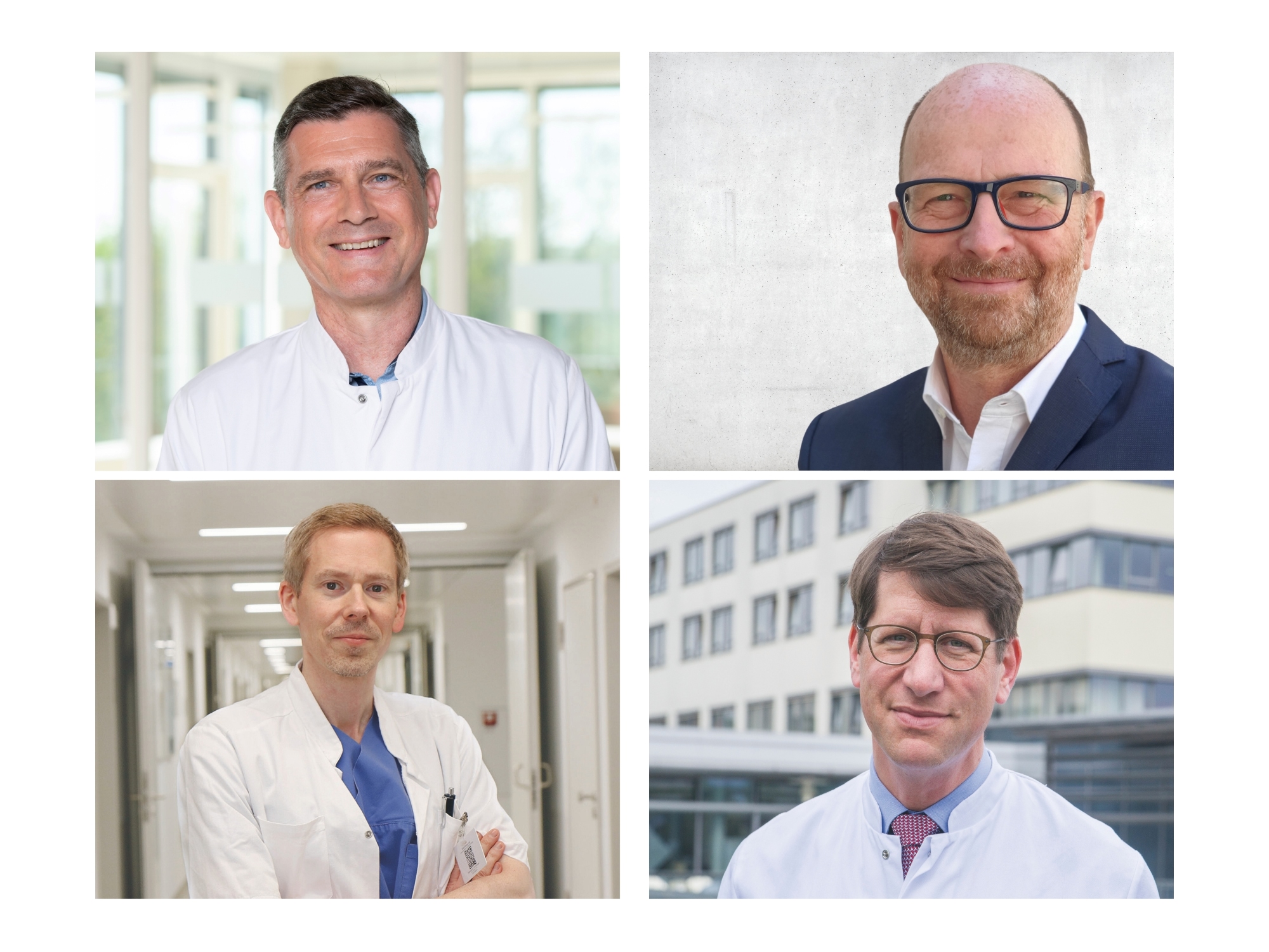 Porträts der vier zitierten Personen in einer Collage zusammengefasst. 