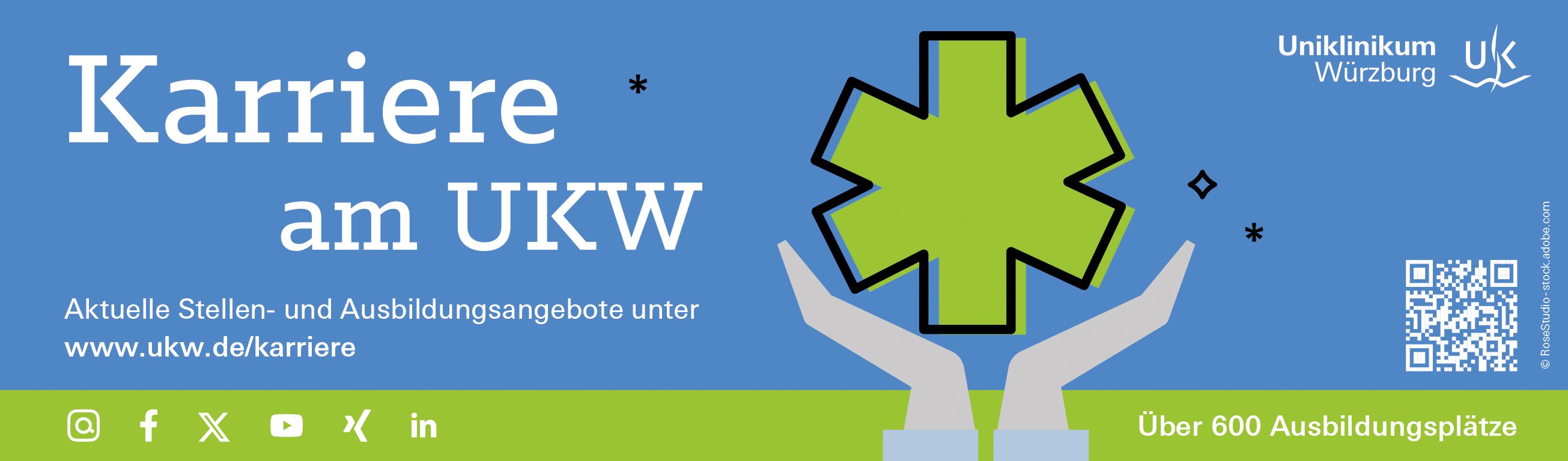 UKW bewirbt sein Stellen- und Ausbildungsangebot im Internet.