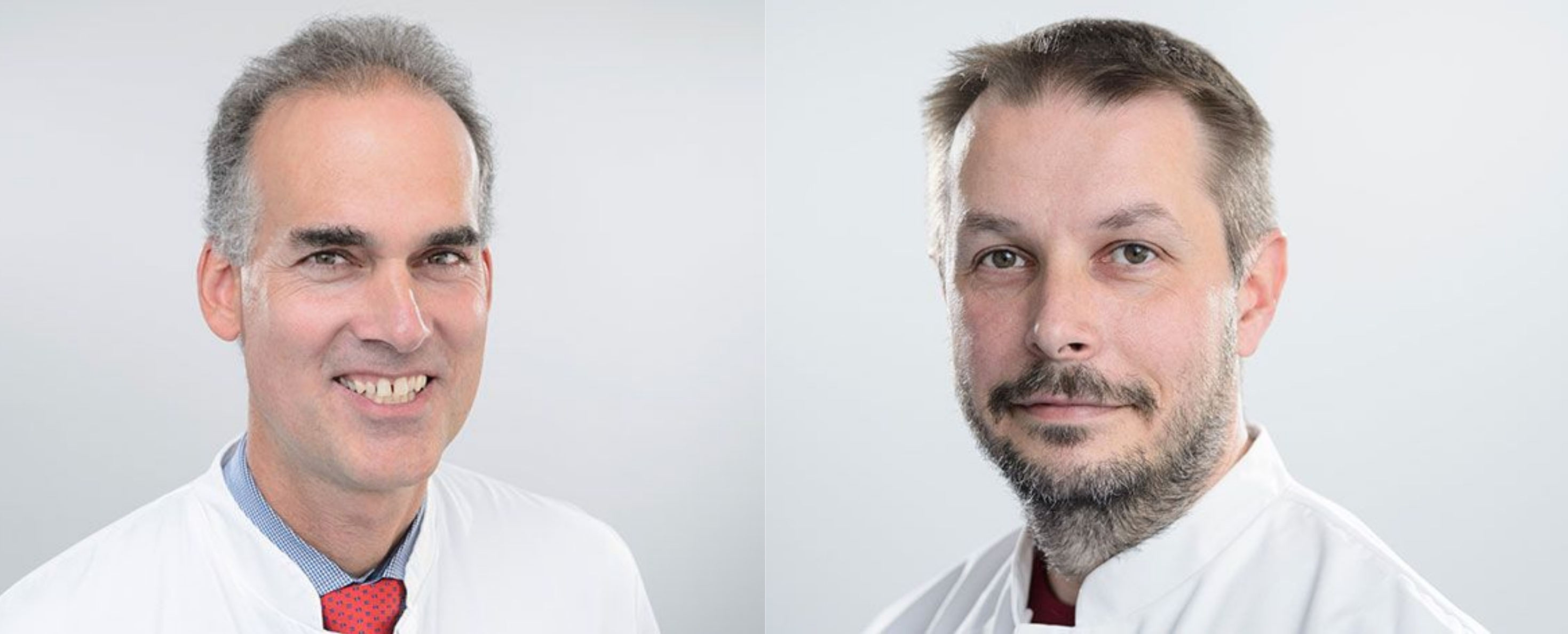 Collage mit Porträts der Wissenschaftler, die beide einen weißen Kittel tragen